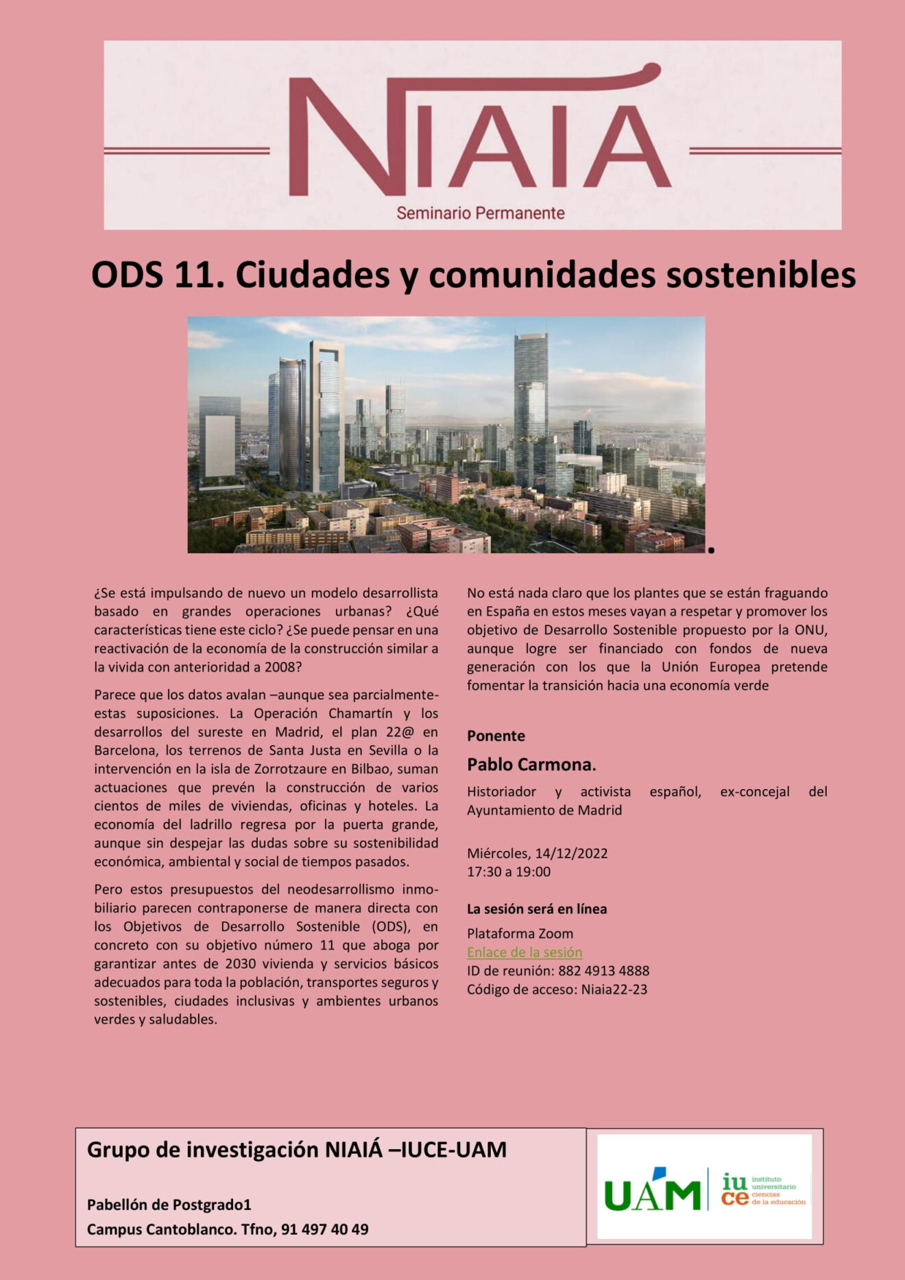 ODS 11. Ciudades y comunidades sostenibles – NIAIÁ